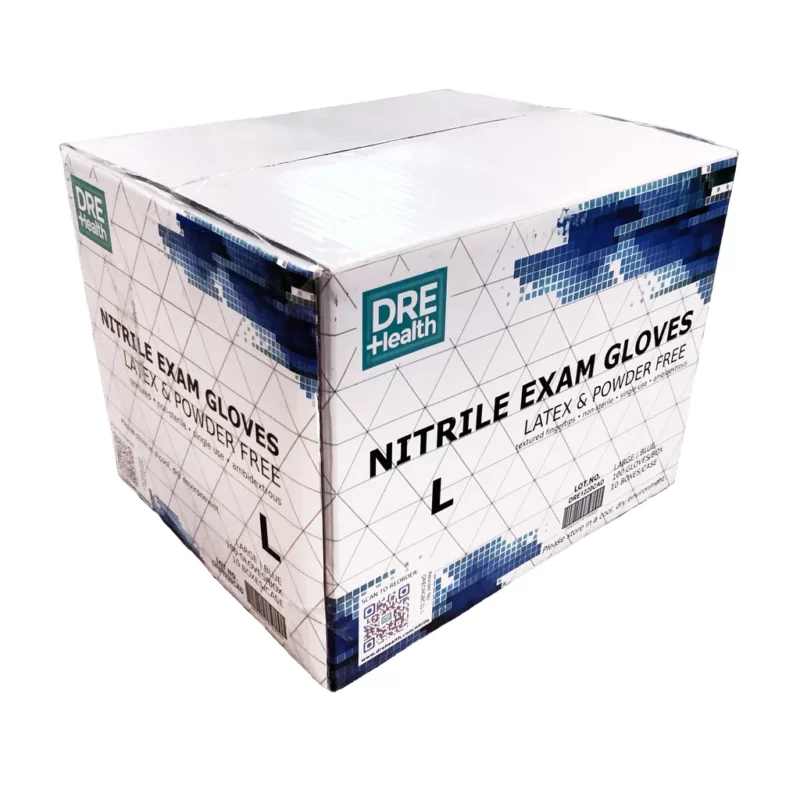 Nitrile Gloves Blue Disposable DRE Health 10x100 Cs