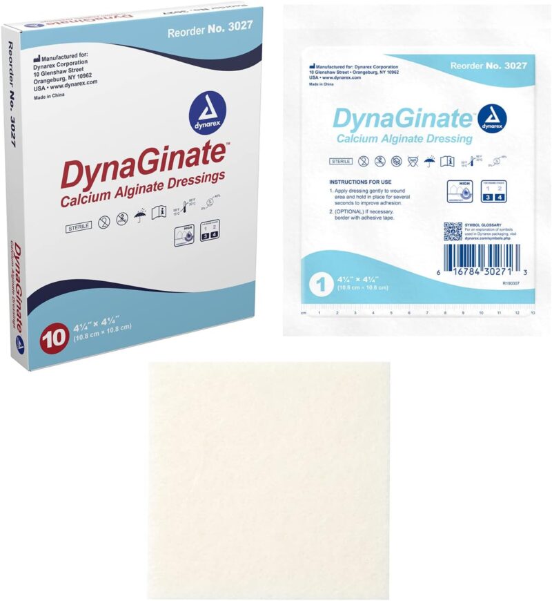 Calcium Alginate Dressing, 4.25" x 4.25"
