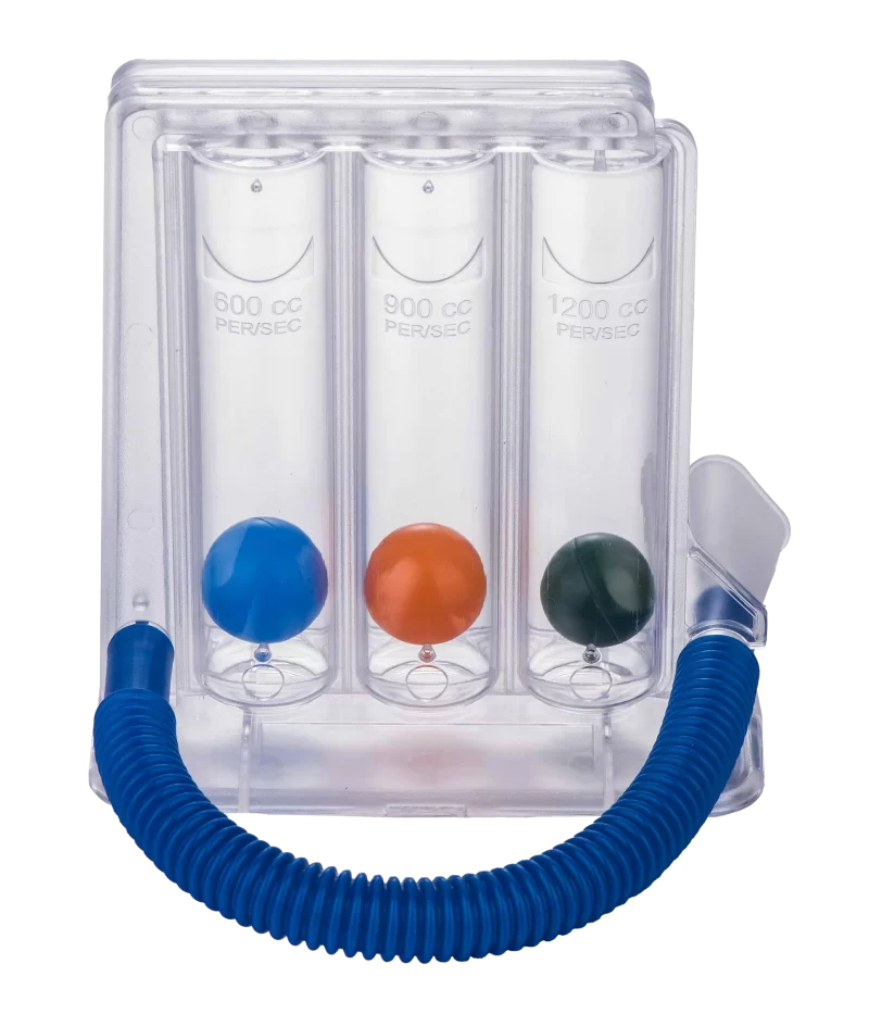 Deep Breathing Lung Exerciser Spirometers (3-Ball System) - Image 2