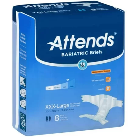 Bariatric Briefs with tabs for Ultimate Absorbency, XXX-Large, Attends