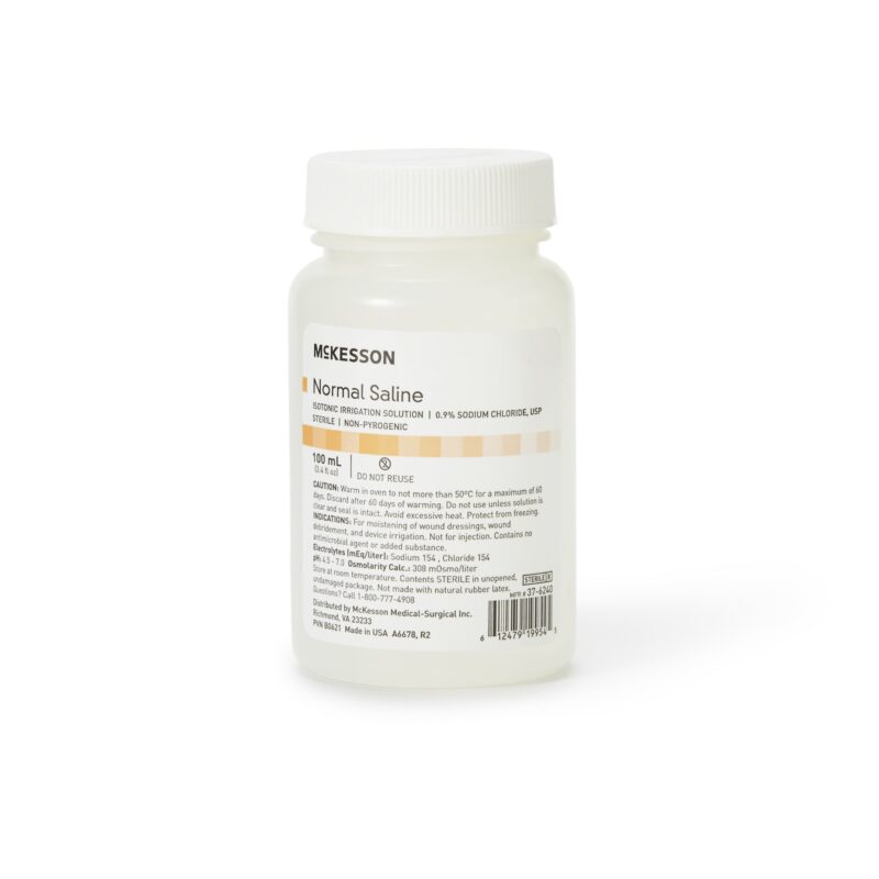 Normal Saline/Irrigation Solution 0.9% Sodium Chloride Not for Injection Bottle, Screw Top
