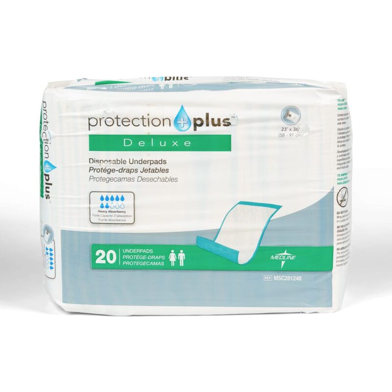 Underpads/Bedpads/Chux/Chucks Disposable Standard Fluff, Moderate Absorbency, 23" x 36", Green -120 Ct - Image 4