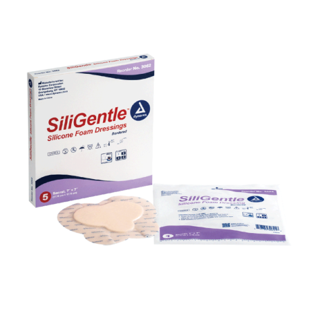 SiliGentle - Silicone Bordered Foam Dressing - Dynarex
